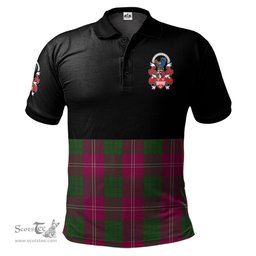Scottish Crawford of NewZealand Clan Half Of Tartan Crest Tartan Polo Shirt Scottish Plaid Tartan Plaid - ScotsTee - scotstee.com
