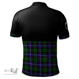 Scottish Russell Modern Clan Half Of Tartan Crest Tartan Polo Shirt Scottish Plaid Tartan Plaid - ScotsTee - scotstee.com