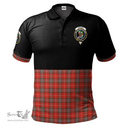 Scottish Fraser Weathered Clan Half Of Tartan Crest Tartan Polo Shirt Scottish Plaid Tartan Plaid - ScotsTee - scotstee.com