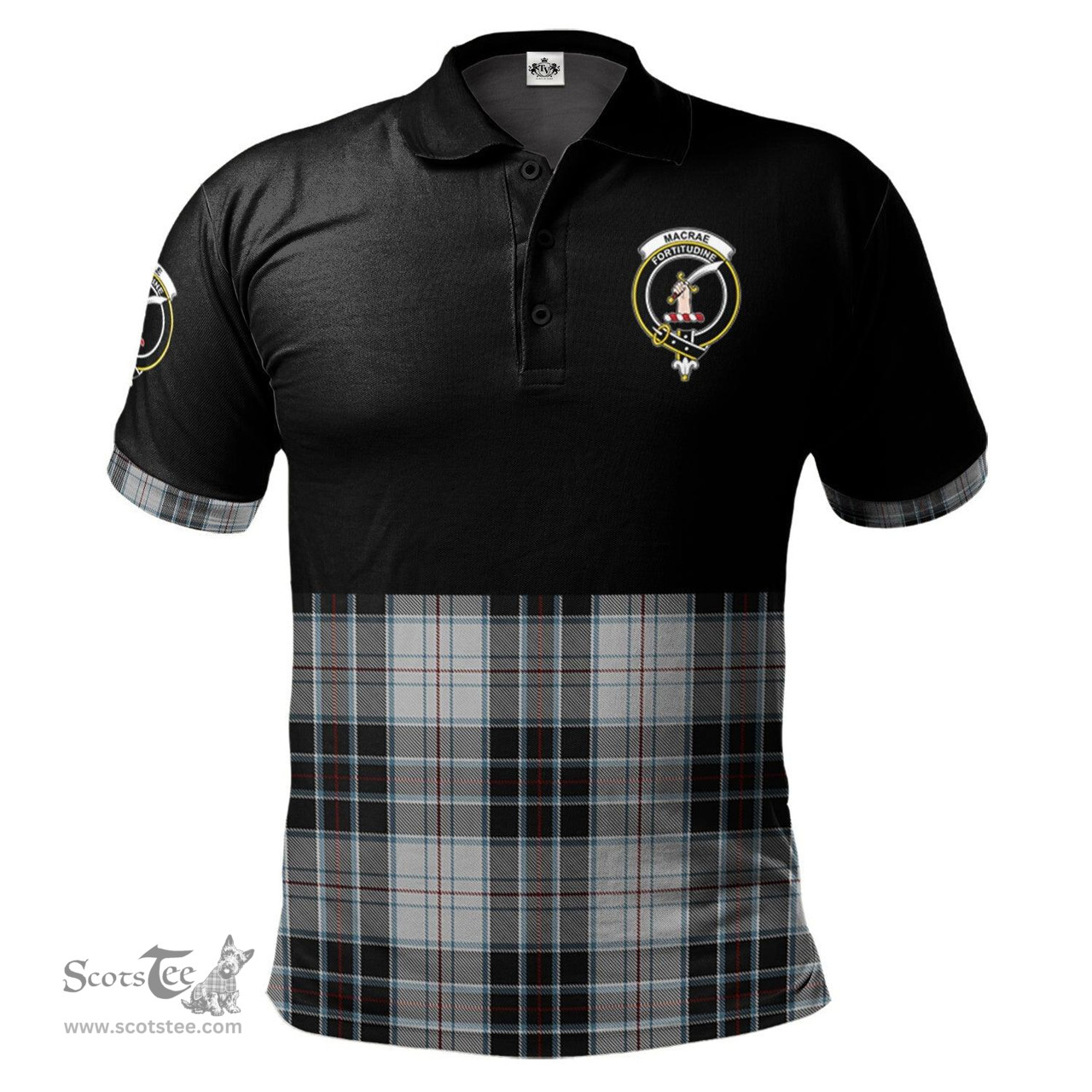 Scottish MacRae Dress Clan Half Of Tartan Crest Tartan Polo Shirt Scottish Plaid Tartan Plaid - ScotsTee - scotstee.com