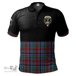 Scottish Gordon Red Clan Half Of Tartan Crest Tartan Polo Shirt Scottish Plaid Tartan Plaid - ScotsTee - scotstee.com