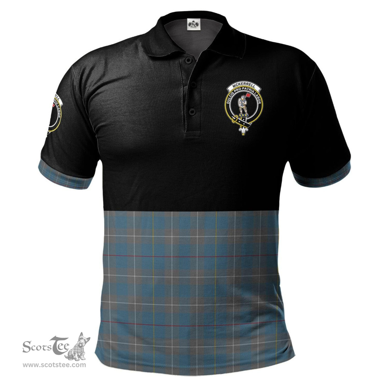 Scottish McKerrell of Hillhouse Dress Clan Half Of Tartan Crest Tartan Polo Shirt Scottish Plaid Tartan Plaid - ScotsTee - scotstee.com