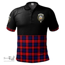Scottish MacLachlan Modern Clan Half Of Tartan Crest Tartan Polo Shirt Scottish Plaid Tartan Plaid - ScotsTee - scotstee.com