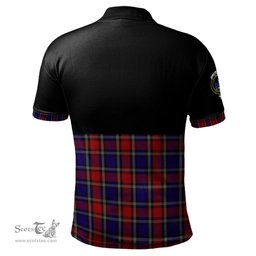 Scottish Clark (Lion) Red Clan Half Of Tartan Crest Tartan Polo Shirt Scottish Plaid Tartan Plaid - ScotsTee - scotstee.com