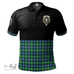 Scottish Murray of Atholl Ancient Clan Half Of Tartan Crest Tartan Polo Shirt Scottish Plaid Tartan Plaid - ScotsTee - scotstee.com