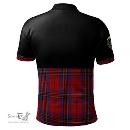 Scottish Leslie Red Clan Half Of Tartan Crest Tartan Polo Shirt Scottish Plaid Tartan Plaid - ScotsTee - scotstee.com