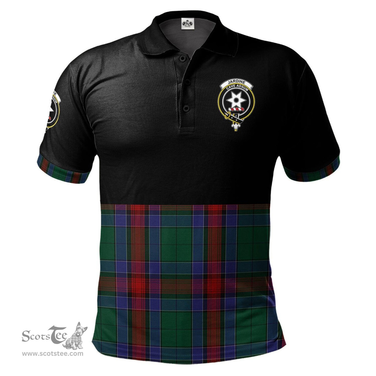 Scottish Jardine Dress Clan Half Of Tartan Crest Tartan Polo Shirt Scottish Plaid Tartan Plaid - ScotsTee - scotstee.com