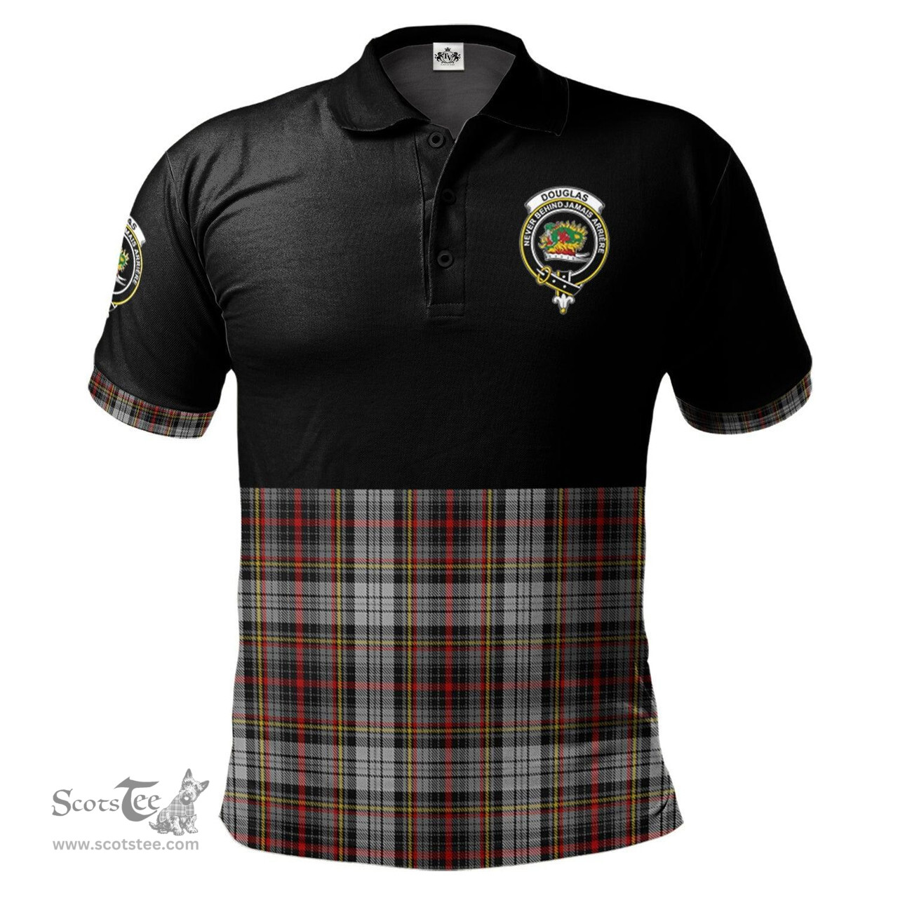 Scottish Douglas Ancient Dress Clan Half Of Tartan Crest Tartan Polo Shirt Scottish Plaid Tartan Plaid - ScotsTee - scotstee.com