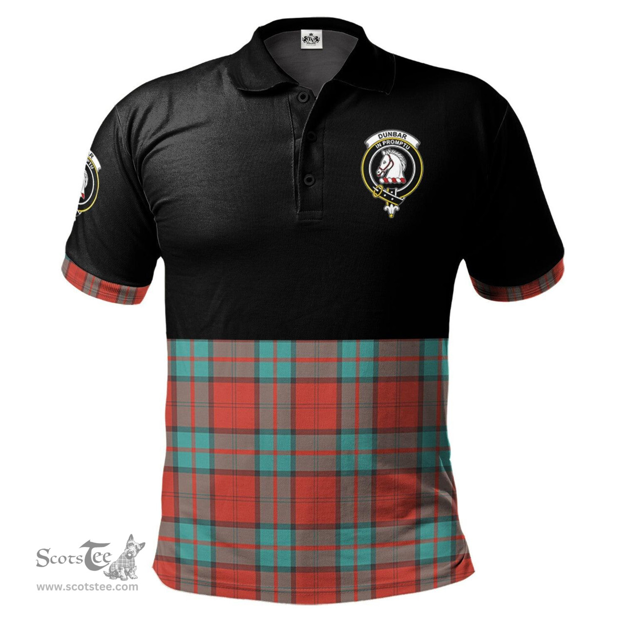 Scottish Dunbar Ancient Clan Half Of Tartan Crest Tartan Polo Shirt Scottish Plaid Tartan Plaid - ScotsTee - scotstee.com