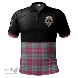 Scottish Crawford Ancient Clan Half Of Tartan Crest Tartan Polo Shirt Scottish Plaid Tartan Plaid - ScotsTee - scotstee.com