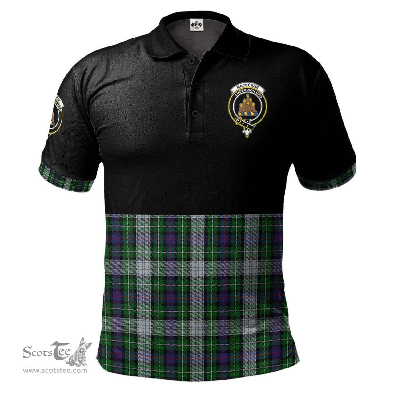 Scottish MacKenzie Dress Clan Half Of Tartan Crest Tartan Polo Shirt Scottish Plaid Tartan Plaid - ScotsTee - scotstee.com