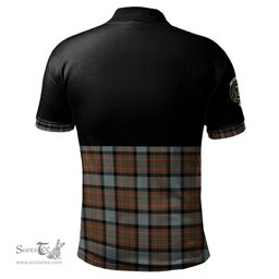 Scottish MacLaren Weathered Clan Half Of Tartan Crest Tartan Polo Shirt Scottish Plaid Tartan Plaid - ScotsTee - scotstee.com
