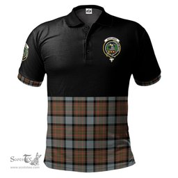 Scottish MacLaren Weathered Clan Half Of Tartan Crest Tartan Polo Shirt Scottish Plaid Tartan Plaid - ScotsTee - scotstee.com