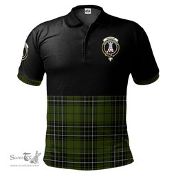 Scottish MacLean Hunting Clan Half Of Tartan Crest Tartan Polo Shirt Scottish Plaid Tartan Plaid - ScotsTee - scotstee.com