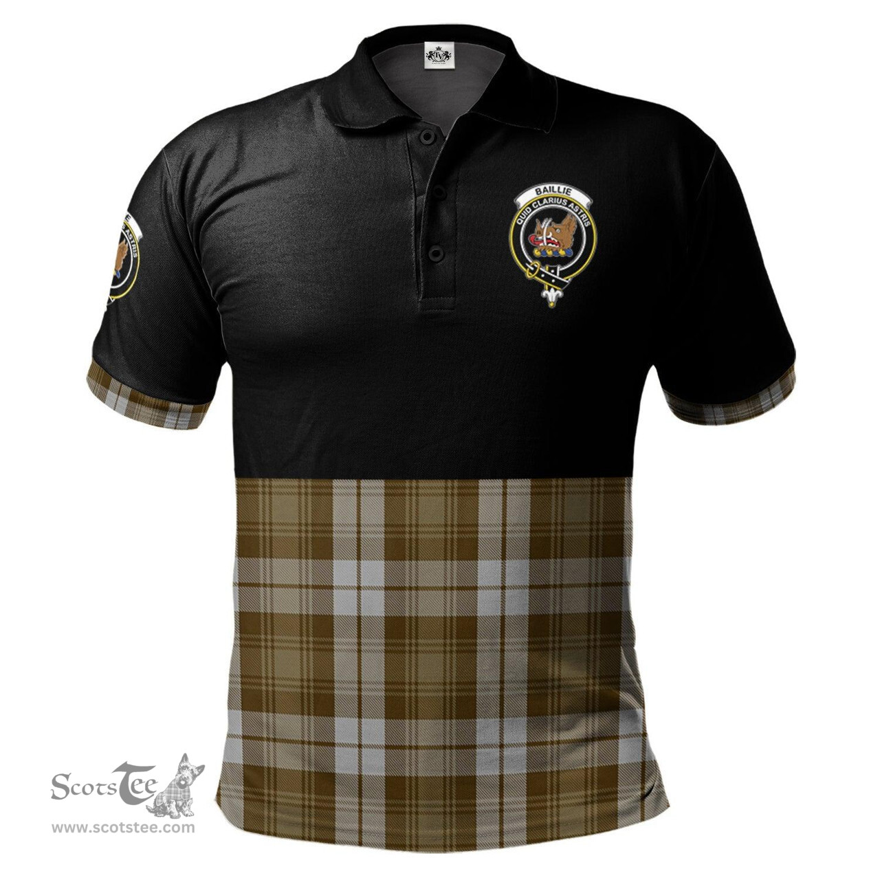 Scottish Baillie Dress Clan Half Of Tartan Crest Tartan Polo Shirt Scottish Plaid Tartan Plaid - ScotsTee - scotstee.com