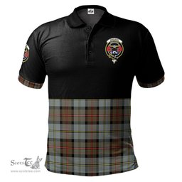 Scottish MacLeod of Harris Weathered Clan Half Of Tartan Crest Tartan Polo Shirt Scottish Plaid Tartan Plaid - ScotsTee - scotstee.com