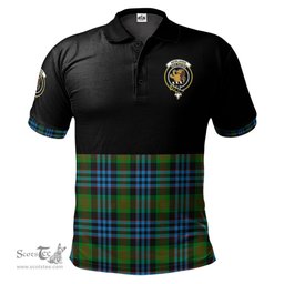 Scottish Newlands of Lauriston Clan Half Of Tartan Crest Tartan Polo Shirt Scottish Plaid Tartan Plaid - ScotsTee - scotstee.com