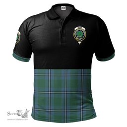 Scottish Irvine of Drum Clan Half Of Tartan Crest Tartan Polo Shirt Scottish Plaid Tartan Plaid - ScotsTee - scotstee.com