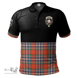 Scottish MacFarlane Ancient Clan Half Of Tartan Crest Tartan Polo Shirt Scottish Plaid Tartan Plaid - ScotsTee - scotstee.com