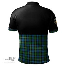 Scottish Campbell of Argyll 02 Clan Half Of Tartan Crest Tartan Polo Shirt Scottish Plaid Tartan Plaid - ScotsTee - scotstee.com