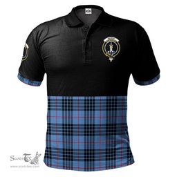 Scottish MacKay Blue Clan Half Of Tartan Crest Tartan Polo Shirt Scottish Plaid Tartan Plaid - ScotsTee - scotstee.com
