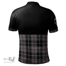 Scottish Thompson Grey Clan Half Of Tartan Crest Tartan Polo Shirt Scottish Plaid Tartan Plaid - ScotsTee - scotstee.com