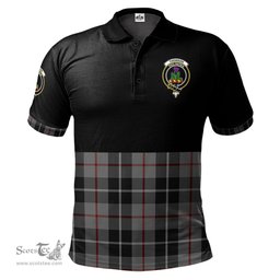 Scottish Thompson Grey Clan Half Of Tartan Crest Tartan Polo Shirt Scottish Plaid Tartan Plaid - ScotsTee - scotstee.com