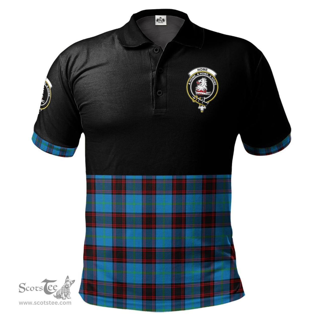 Scottish Home Ancient Clan Half Of Tartan Crest Tartan Polo Shirt Scottish Plaid Tartan Plaid - ScotsTee - scotstee.com