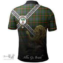 Scottish Bisset Clan Crest Tartan Polo Shirt - Celtic with Scotland Lion, Tartan Plaid Polo Shirt Scottish Plaid Tartan Plaid - ScotsTee - scotstee.com