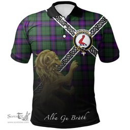Scottish Armstrong Modern Clan Crest Tartan Polo Shirt - Celtic with Scotland Lion, Tartan Plaid Polo Shirt Scottish Plaid Tartan Plaid - ScotsTee - scotstee.com