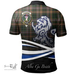 Scottish Buchanan Hunting Clan Crest Tartan Polo Shirt - Blue Scotland Lion, Tartan Plaid Polo Shirt Scottish Plaid Tartan Plaid - ScotsTee - scotstee.com