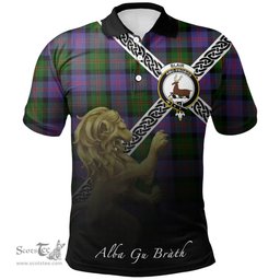Scottish Blair Modern Clan Crest Tartan Polo Shirt - Celtic with Scotland Lion, Tartan Plaid Polo Shirt Scottish Plaid Tartan Plaid - ScotsTee - scotstee.com