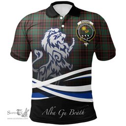 Scottish Buchan Ancient Clan Crest Tartan Polo Shirt - Blue Scotland Lion, Tartan Plaid Polo Shirt Scottish Plaid Tartan Plaid - ScotsTee - scotstee.com