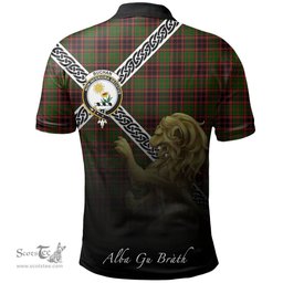 Scottish Buchan Modern Clan Crest Tartan Polo Shirt - Celtic with Scotland Lion, Tartan Plaid Polo Shirt Scottish Plaid Tartan Plaid - ScotsTee - scotstee.com