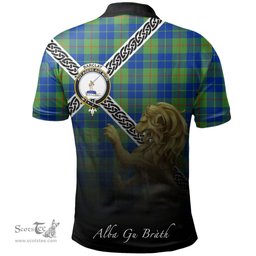 Scottish Barclay Hunting Ancient Clan Crest Tartan Polo Shirt - Celtic with Scotland Lion, Tartan Plaid Polo Shirt Scottish Plaid Tartan Plaid - ScotsTee - scotstee.com