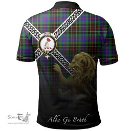 Scottish Brodie Hunting Modern Clan Crest Tartan Polo Shirt - Celtic with Scotland Lion, Tartan Plaid Polo Shirt Scottish Plaid Tartan Plaid - ScotsTee - scotstee.com