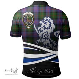 Scottish Blair Modern Clan Crest Tartan Polo Shirt - Blue Scotland Lion, Tartan Plaid Polo Shirt Scottish Plaid Tartan Plaid - ScotsTee - scotstee.com