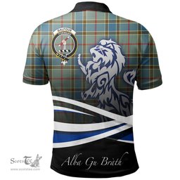 Scottish Balfour Blue Clan Crest Tartan Polo Shirt - Blue Scotland Lion, Tartan Plaid Polo Shirt Scottish Plaid Tartan Plaid - ScotsTee - scotstee.com