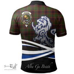 Scottish Buchan Modern Clan Crest Tartan Polo Shirt - Blue Scotland Lion, Tartan Plaid Polo Shirt Scottish Plaid Tartan Plaid - ScotsTee - scotstee.com