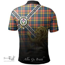 Scottish Buchanan Ancient Clan Crest Tartan Polo Shirt - Celtic with Scotland Lion, Tartan Plaid Polo Shirt Scottish Plaid Tartan Plaid - ScotsTee - scotstee.com