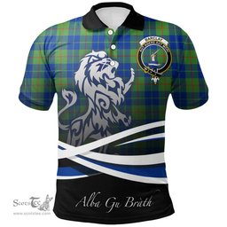 Scottish Barclay Hunting Ancient Clan Crest Tartan Polo Shirt - Blue Scotland Lion, Tartan Plaid Polo Shirt Scottish Plaid Tartan Plaid - ScotsTee - scotstee.com