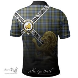 Scottish Campbell Faded Clan Crest Tartan Polo Shirt - Celtic with Scotland Lion, Tartan Plaid Polo Shirt Scottish Plaid Tartan Plaid - ScotsTee - scotstee.com