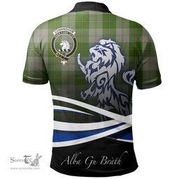 Scottish Cunningham Dress Green Dancers Clan Crest Tartan Polo Shirt - Blue Scotland Lion, Tartan Plaid Polo Shirt Scottish Plaid Tartan Plaid - ScotsTee - scotstee.com