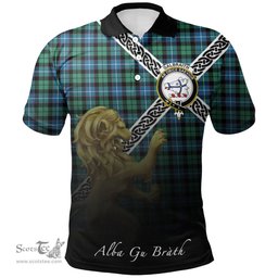 Scottish Galbraith Ancient Clan Crest Tartan Polo Shirt - Celtic with Scotland Lion, Tartan Plaid Polo Shirt Scottish Plaid Tartan Plaid - ScotsTee - scotstee.com
