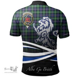 Scottish Farquharson Ancient Clan Crest Tartan Polo Shirt - Blue Scotland Lion, Tartan Plaid Polo Shirt Scottish Plaid Tartan Plaid - ScotsTee - scotstee.com