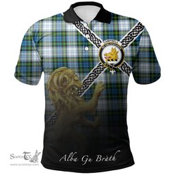 Scottish Campbell Dress Ancient Clan Crest Tartan Polo Shirt - Celtic with Scotland Lion, Tartan Plaid Polo Shirt Scottish Plaid Tartan Plaid - ScotsTee - scotstee.com
