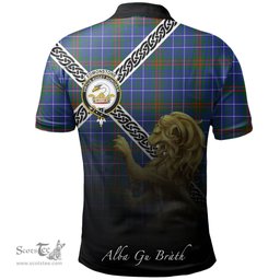 Scottish Edmonstone Clan Crest Tartan Polo Shirt - Celtic with Scotland Lion, Tartan Plaid Polo Shirt Scottish Plaid Tartan Plaid - ScotsTee - scotstee.com