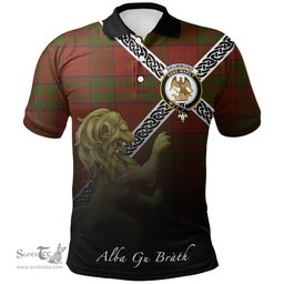 Scottish Drummond Clan Crest Tartan Polo Shirt - Celtic with Scotland Lion, Tartan Plaid Polo Shirt Scottish Plaid Tartan Plaid - ScotsTee - scotstee.com