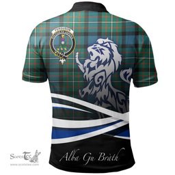 Scottish Ferguson Ancient Clan Crest Tartan Polo Shirt - Blue Scotland Lion, Tartan Plaid Polo Shirt Scottish Plaid Tartan Plaid - ScotsTee - scotstee.com