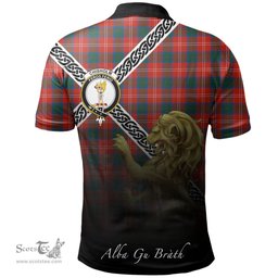 Scottish Chisholm Ancient Clan Crest Tartan Polo Shirt - Celtic with Scotland Lion, Tartan Plaid Polo Shirt Scottish Plaid Tartan Plaid - ScotsTee - scotstee.com